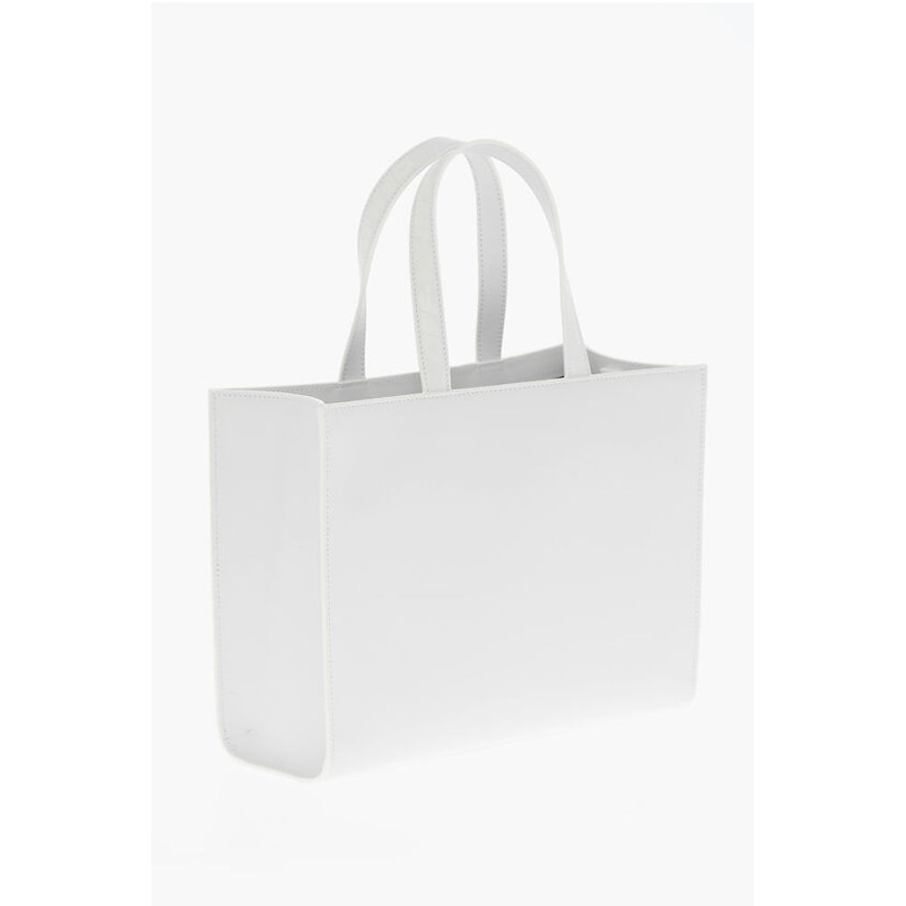 Off-White Leather Printed Tote Bag