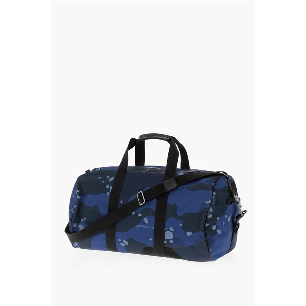 Off-White Camouflage Motif Travel Duffle Bag