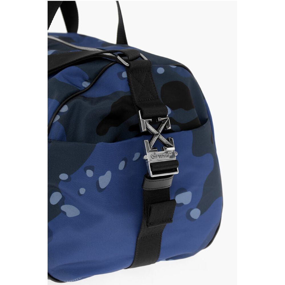 Off-White Camouflage Motif Travel Duffle Bag