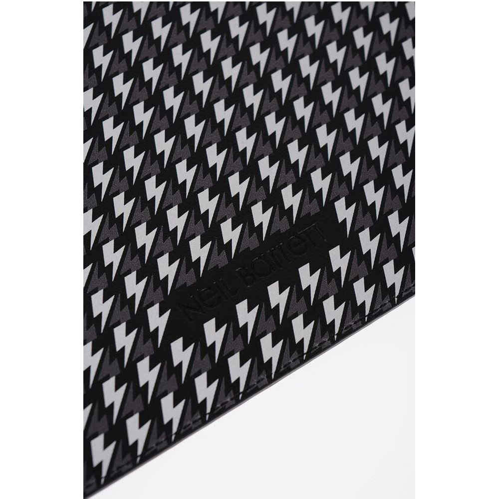 Neil Barrett All-Over Logo Leather Pouch