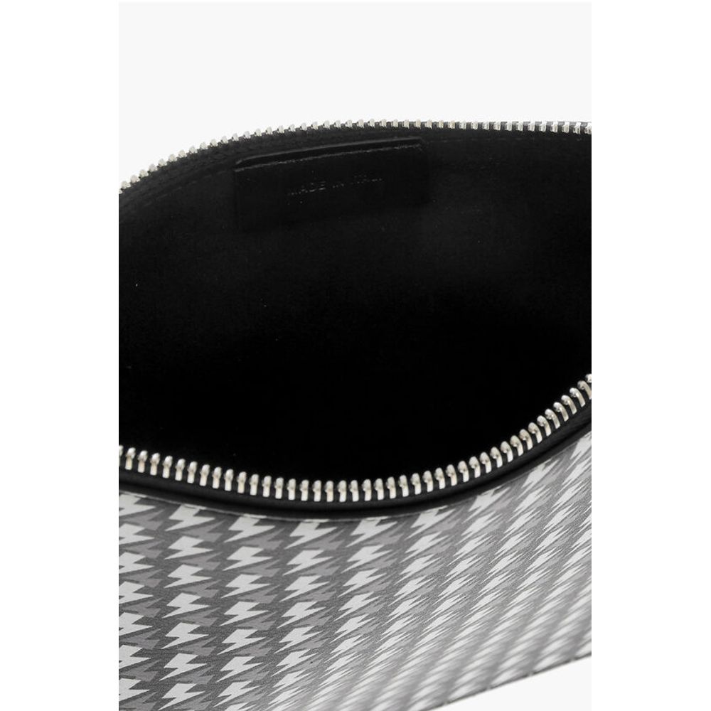 Neil Barrett All-Over Logo Leather Pouch
