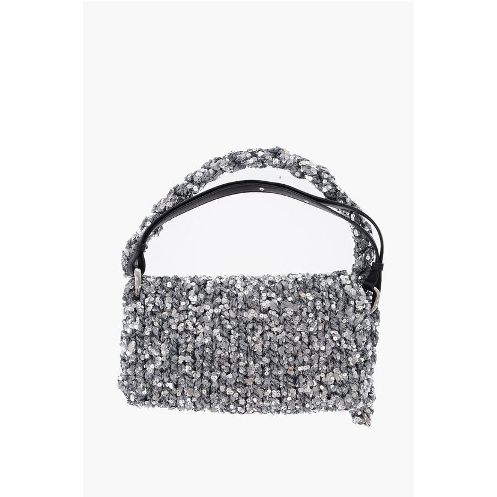 Jil Sander Knitted Shoulder Bag With Sequins