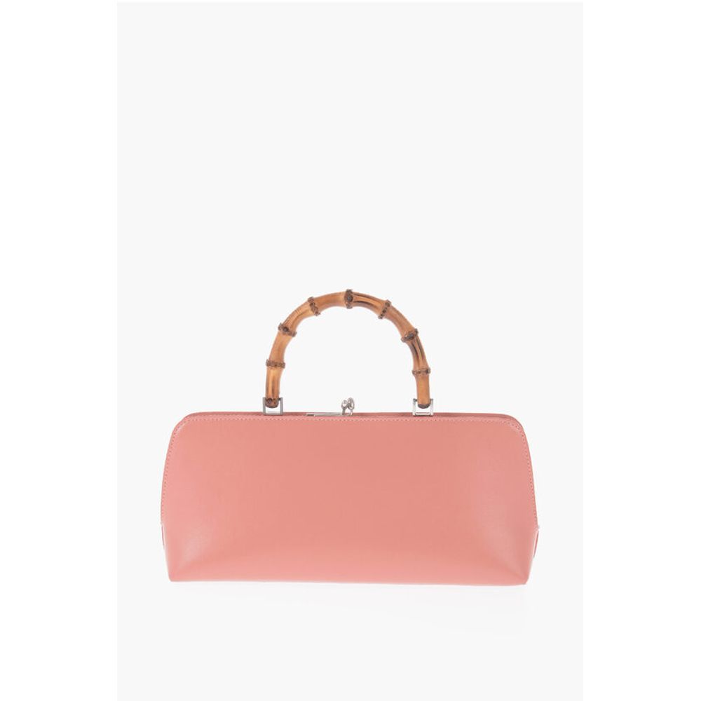 Jil Sander Leather Handbag With Bamboo Handle
