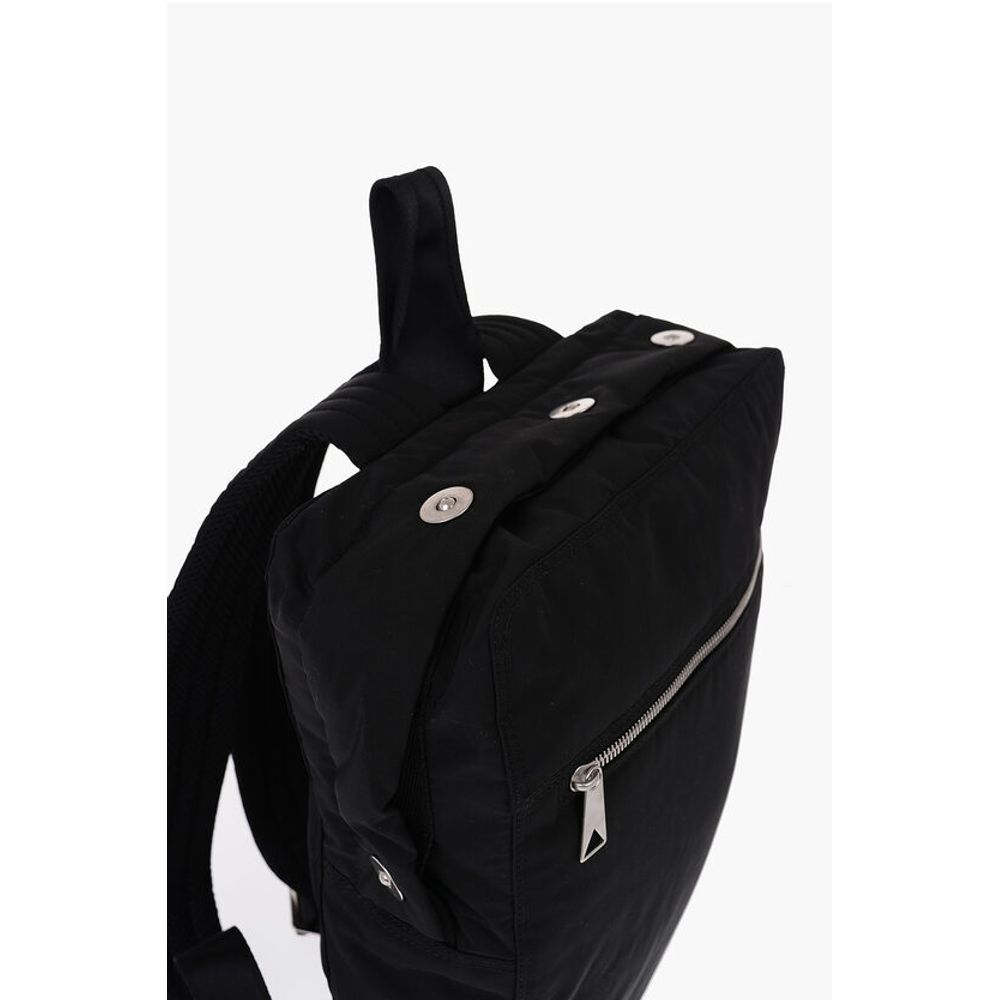 Bottega Veneta Solid Color Backpack with Zip and Snap Buttons Closure