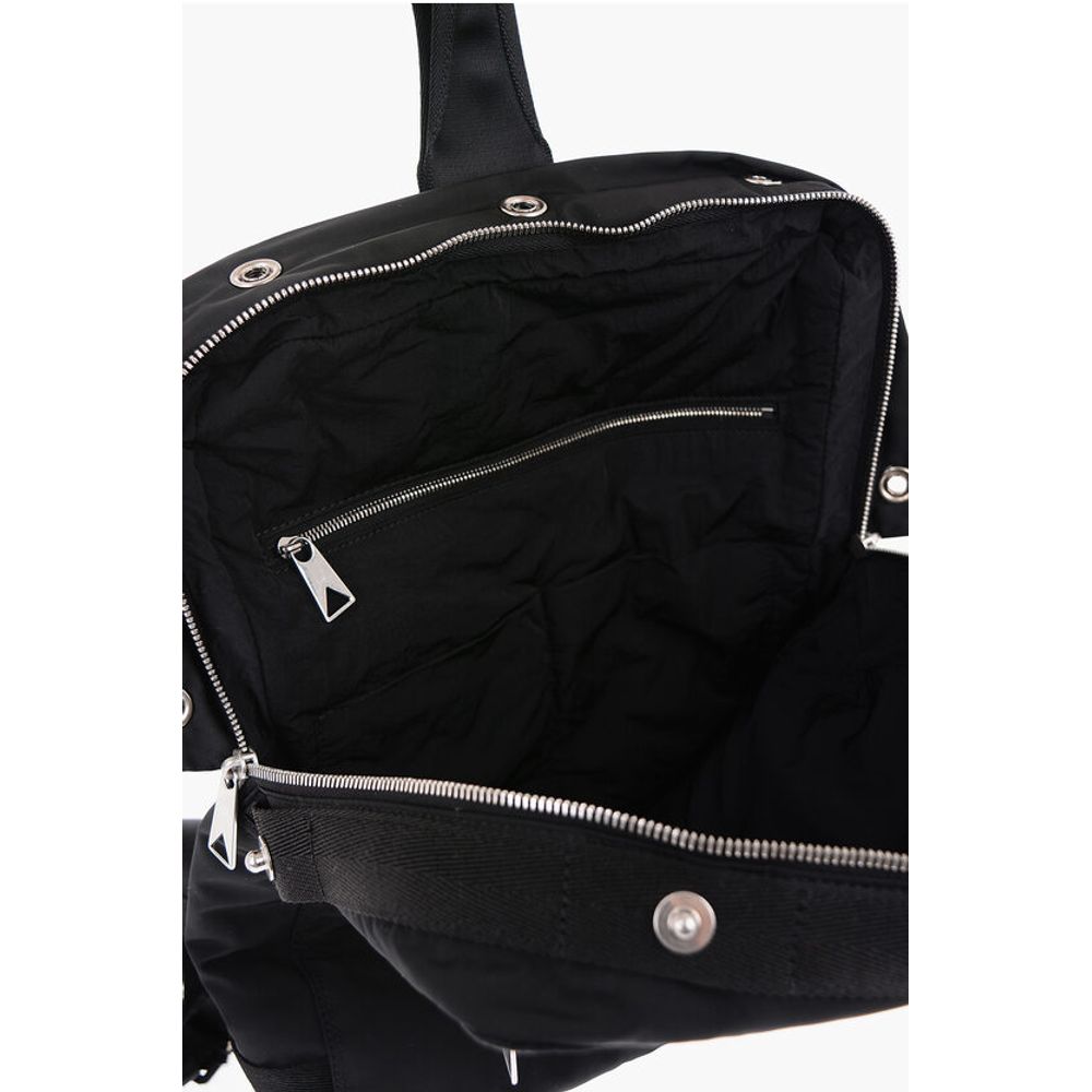 Bottega Veneta Solid Color Backpack with Zip and Snap Buttons Closure