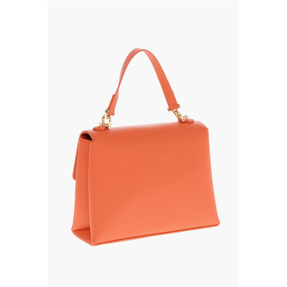 Moschino LOVE Saffiano Faux Leather Hande Bag with Removable Shoulder