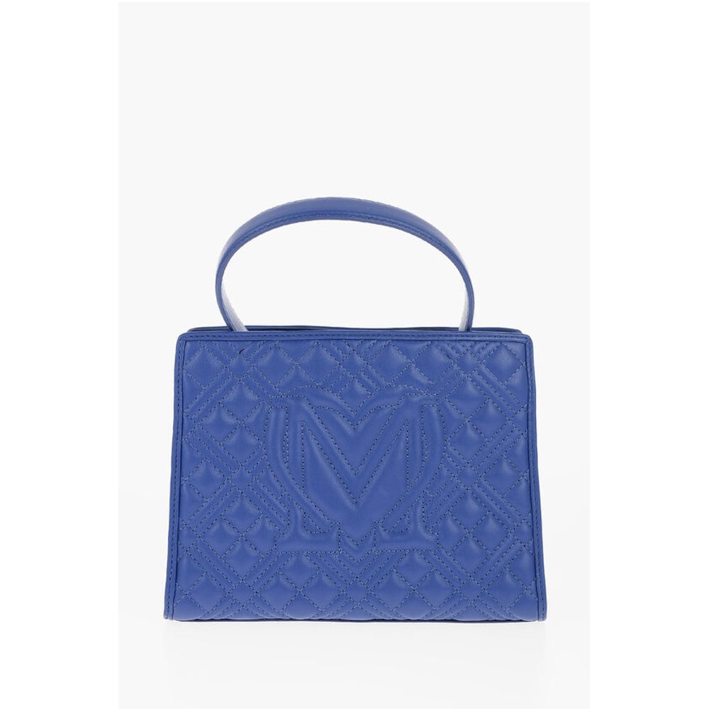 Moschino LOVE Quilted Faux Leather Bag with Removable Shoulder Strap