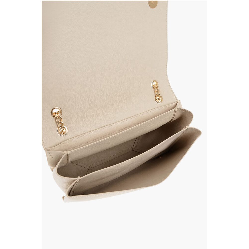 Moschino LOVE Faux Leather Shoulder Bag with Golden Details