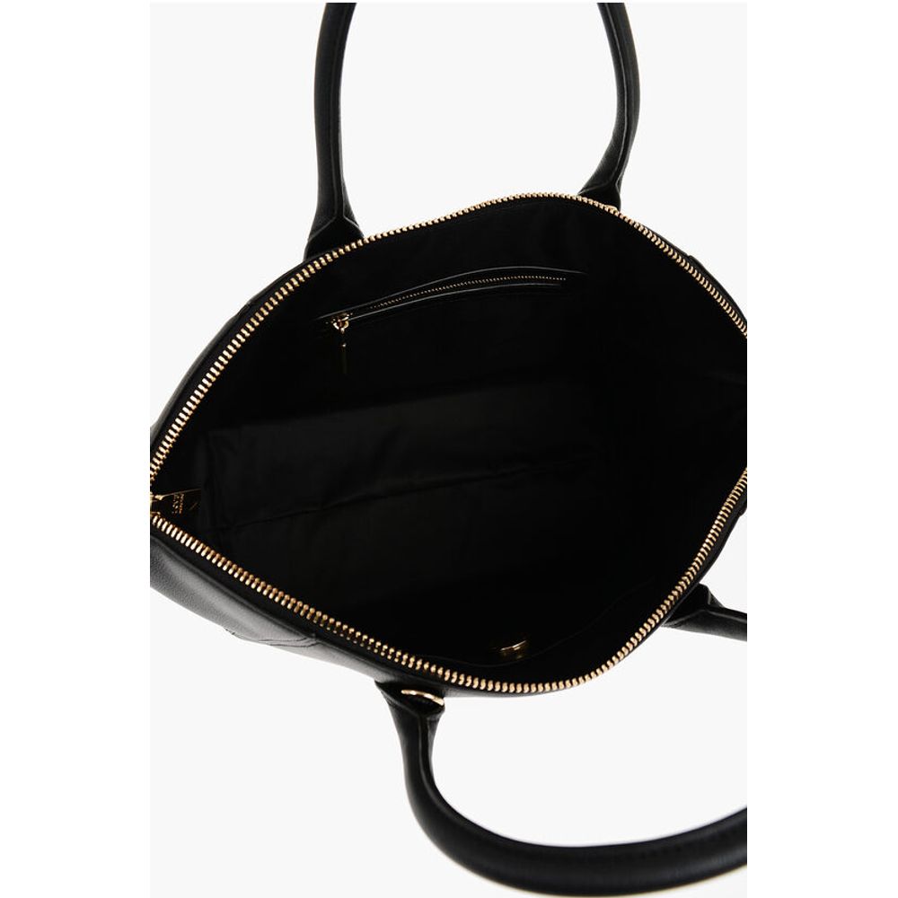 Moschino LOVE Faux Leather Tote Bag with Golden Logo