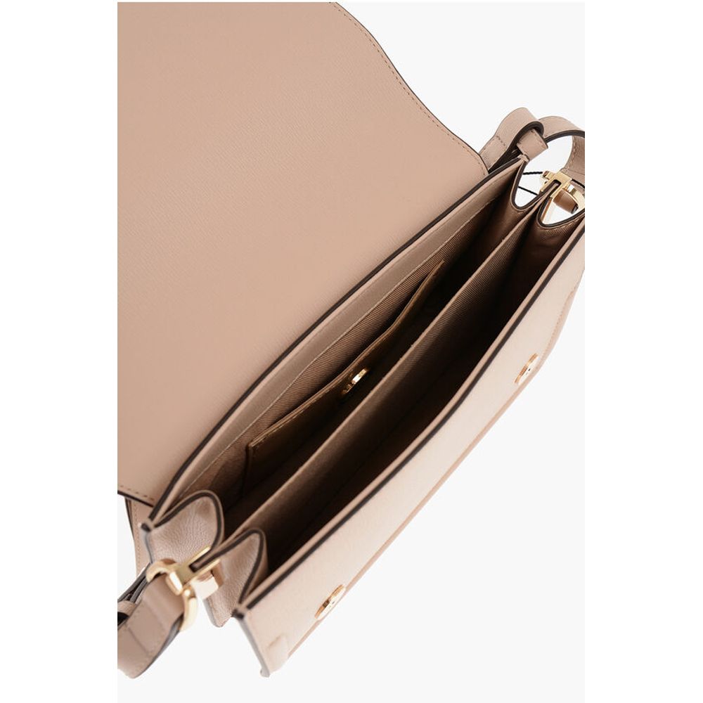 Moschino LOVE Faux Leather LOVE BRIDGE Shoulder Bag with Double Heart