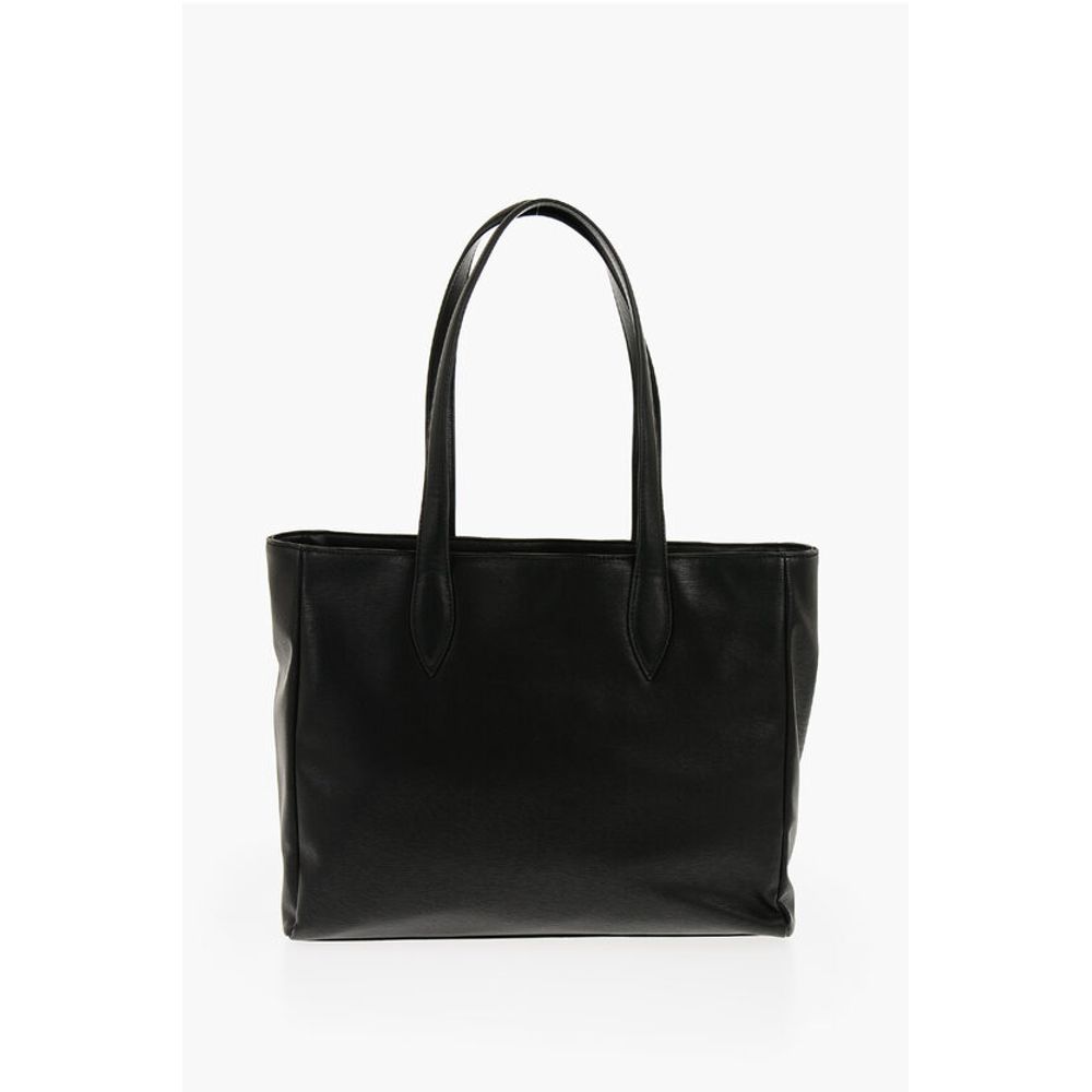 Moschino LOVE Faux Leather Tote Bag with Heart Shaped Pouch
