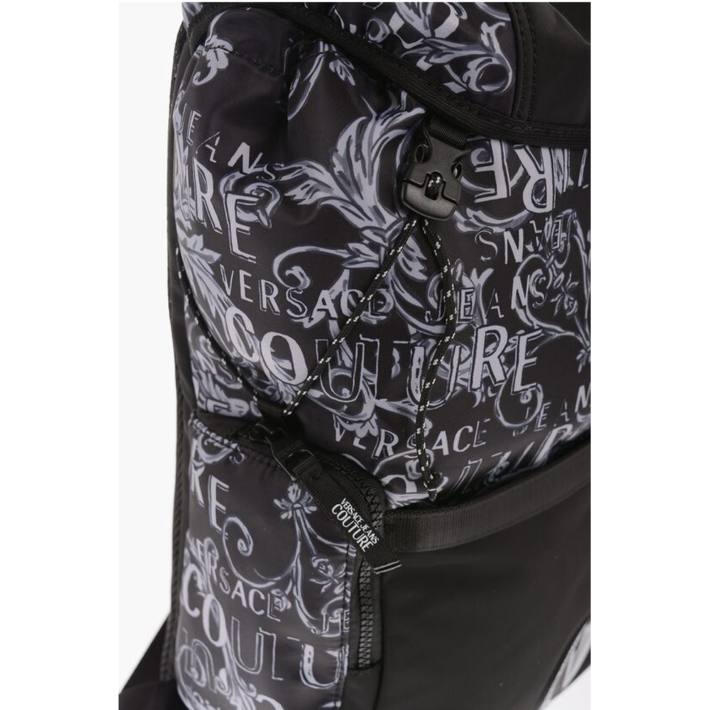 Versace JEANS COUTURE All-Over Logo Multipockets Backpack