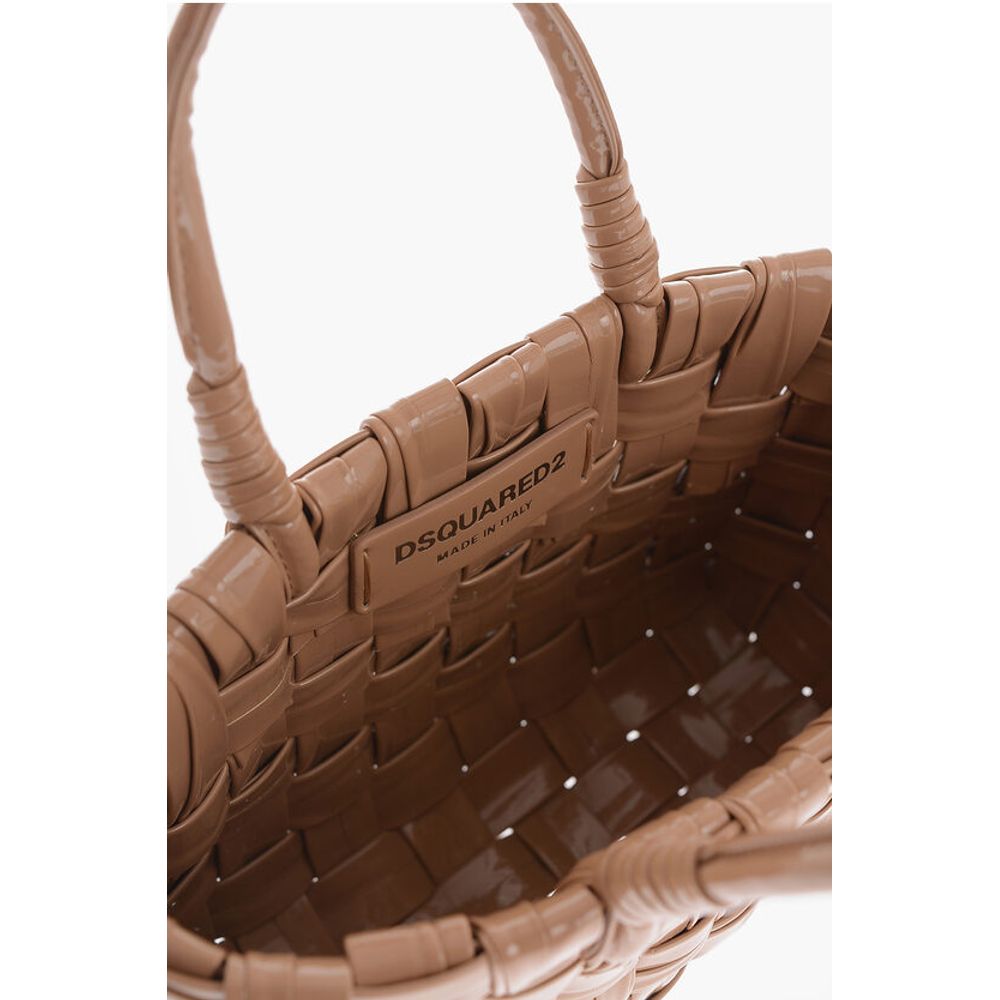 Dsquared² Glossy Handbag with Braided Design