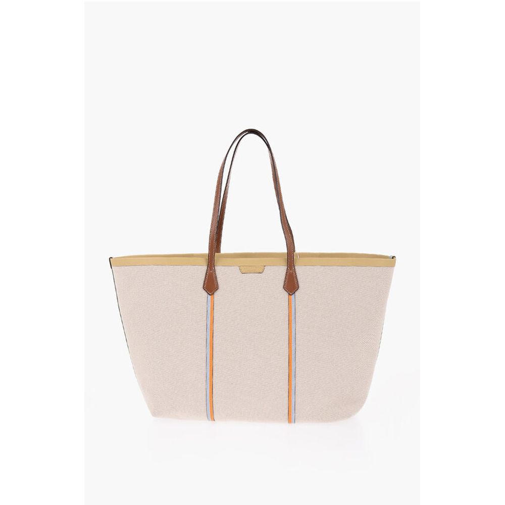 Tory Burch Oversize PERRY Tote Bag with Leather Trim