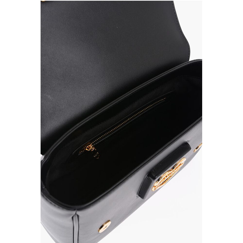 Moschino LOVE Faux Leather Shoulder Bag with Golden Details