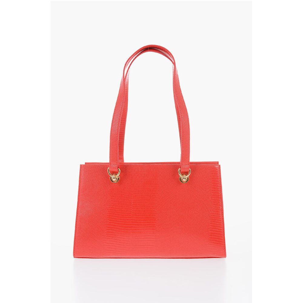 Moschino LOVE Faux Leather Shoulder Bag with Golden Details