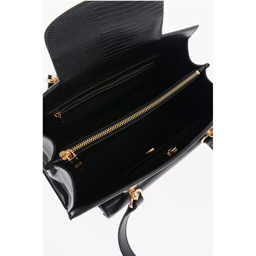 Moschino LOVE Faux Leather Shoulder Bag with Golden Details