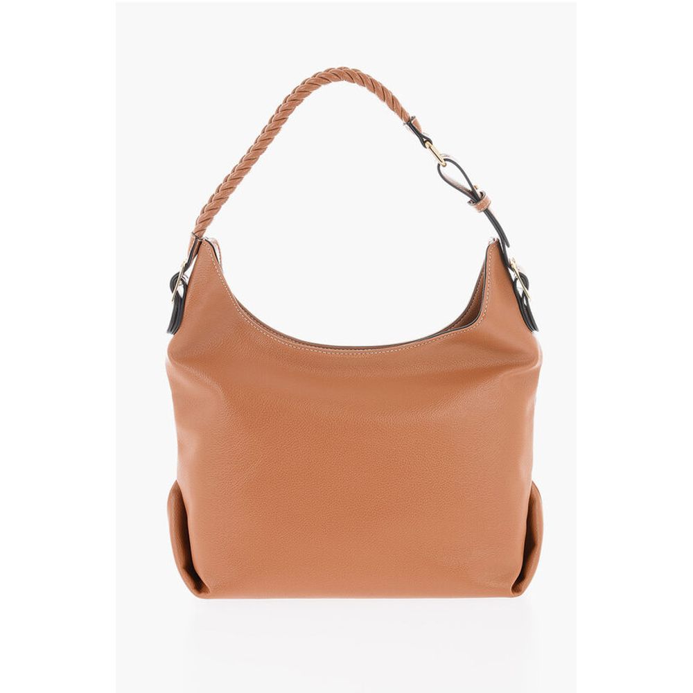 Moschino LOVE Faux Leather Shoulder Bag with Braided Handle