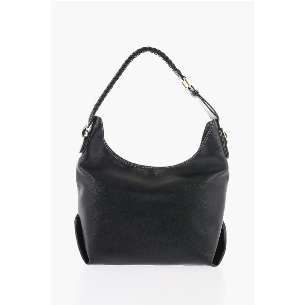 Moschino LOVE Faux Leather Shoulder Bag with Braided Handle