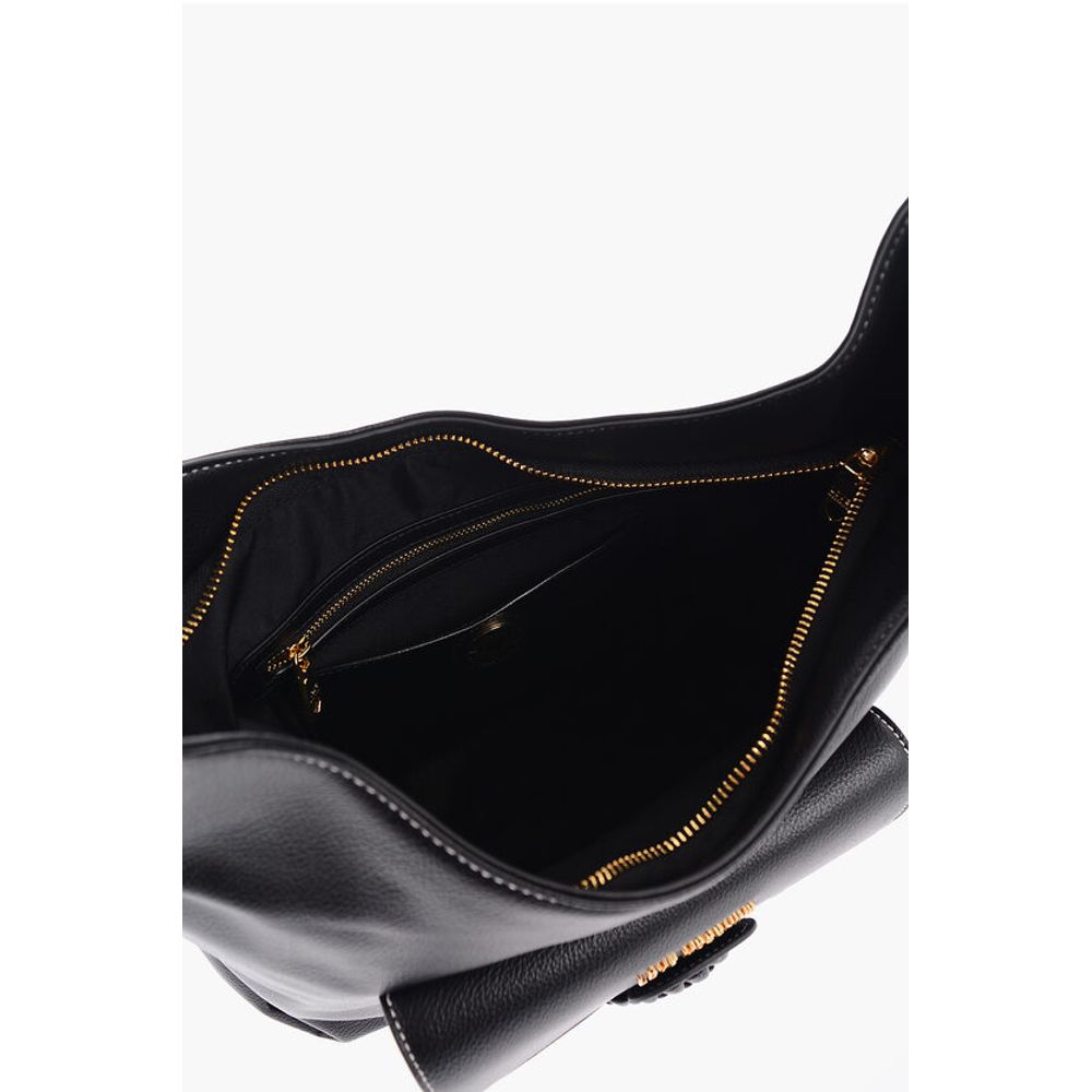Moschino LOVE Faux Leather Shoulder Bag with Braided Handle