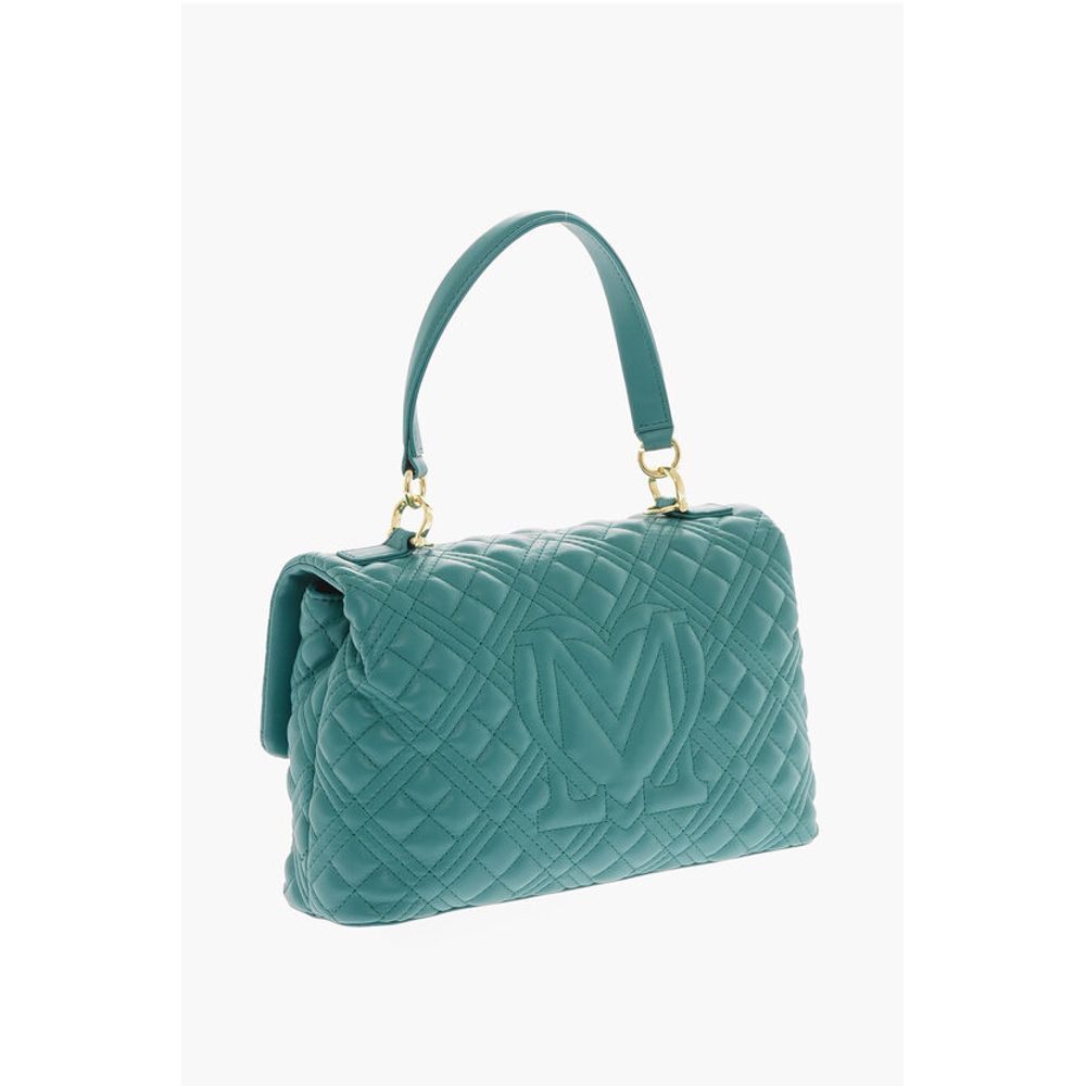 Moschino LOVE Faux Leather Quilted Bag with Magnetic Closure