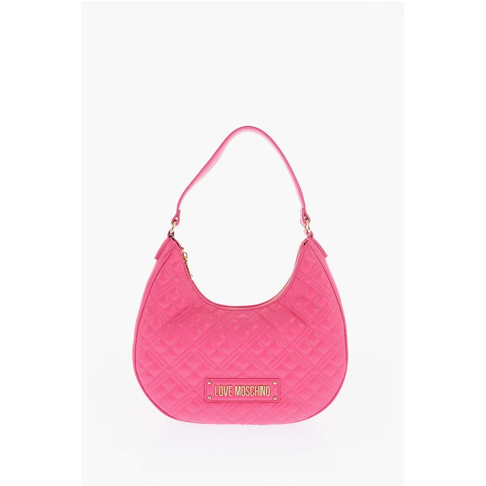 Moschino LOVE Quilted Faux Leather Hobo Bag