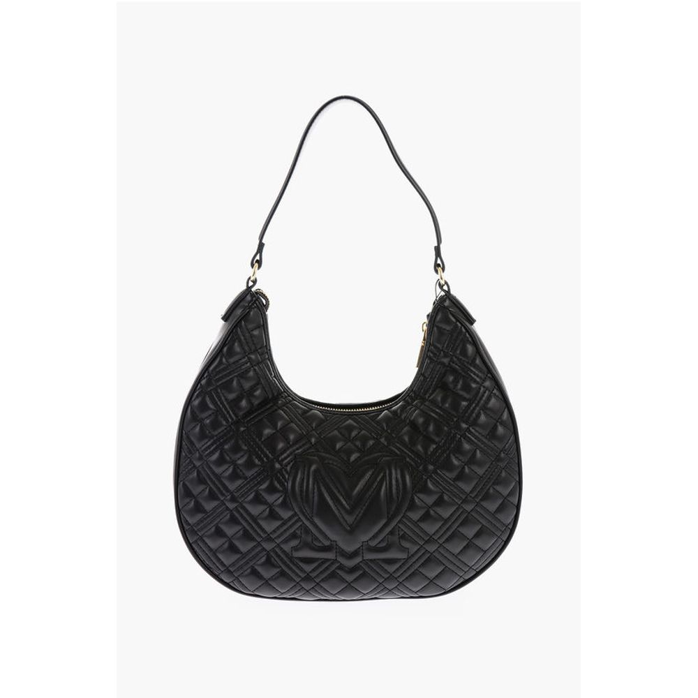 Moschino LOVE Quilted Faux Leather Hobo Bag