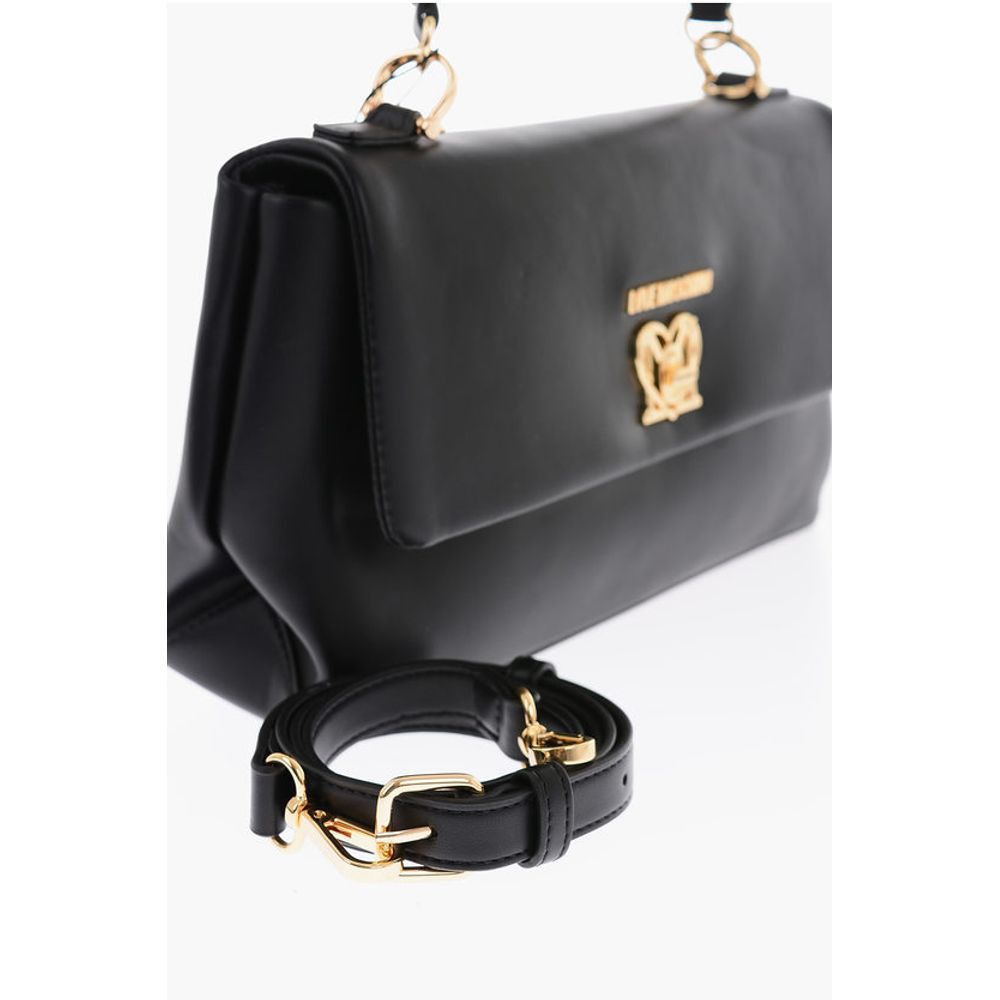 Moschino LOVE Faux Leather Handle Bag with Removable Shoulder Strap