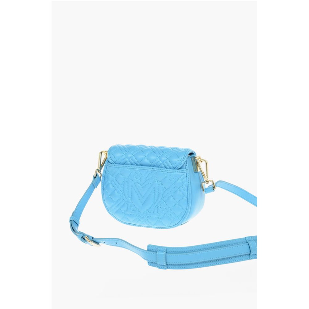 Moschino LOVE Faux Leater Crossbody Bag with Quilted Details
