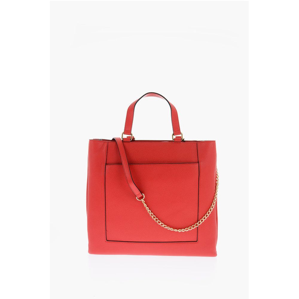 Moschino LOVE Faux Leather Rectangular Bag with Maxi Patch Pocket