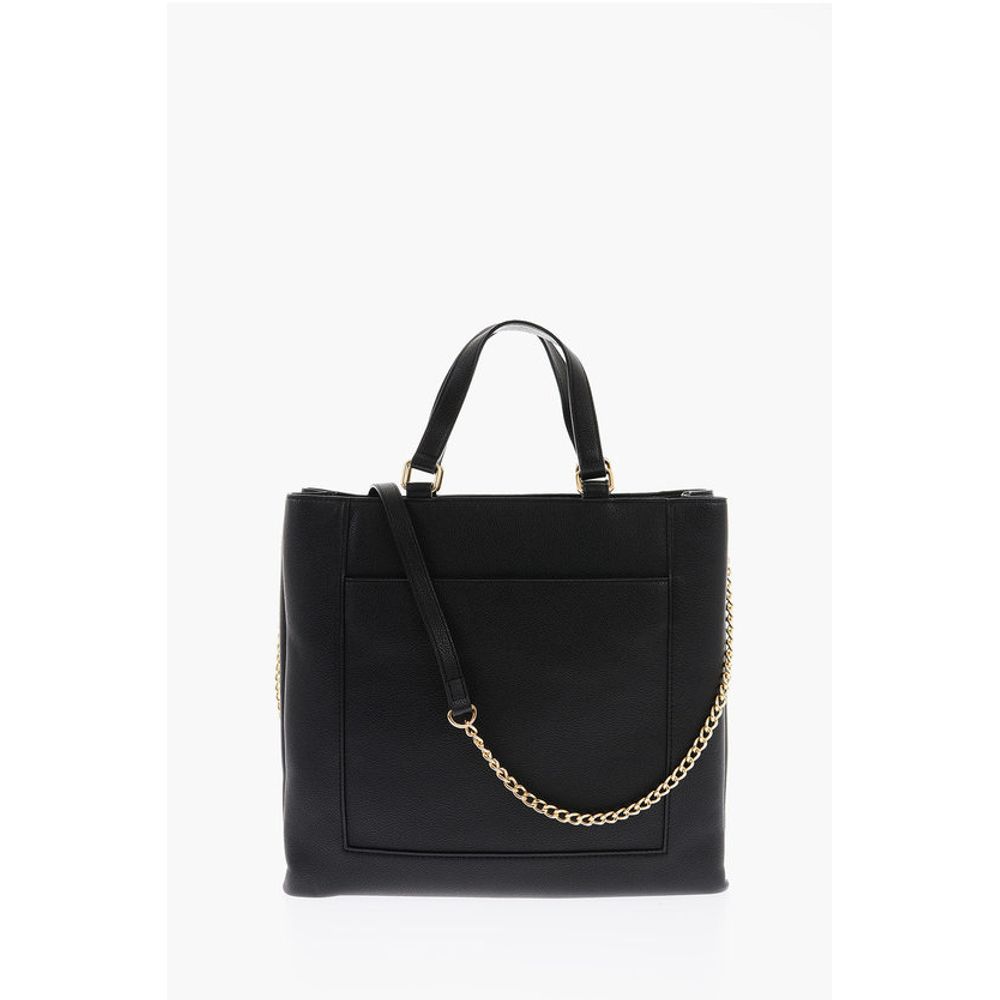 Moschino LOVE Faux Leather Rectangular Bag with Maxi Patch Pocket