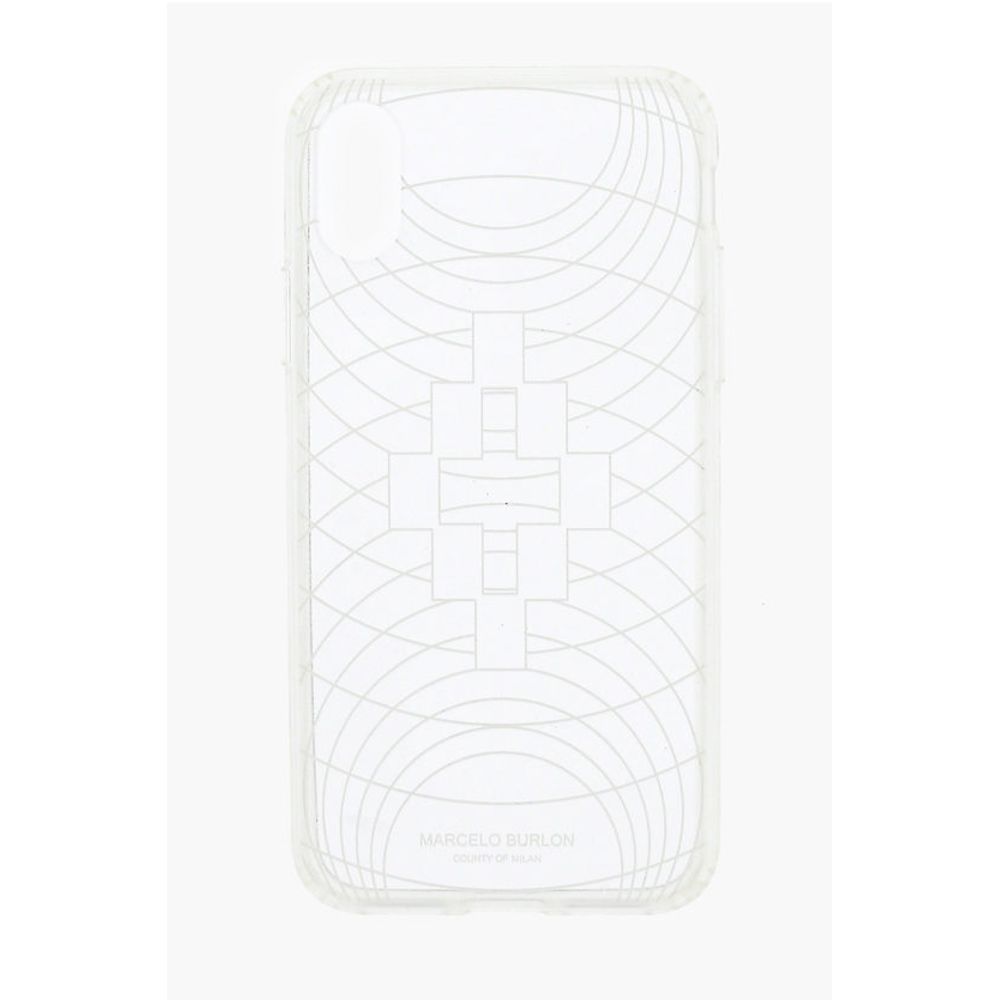 Marcelo Burlon embossed printed sheer TECHNOFOLK XS iphone Case