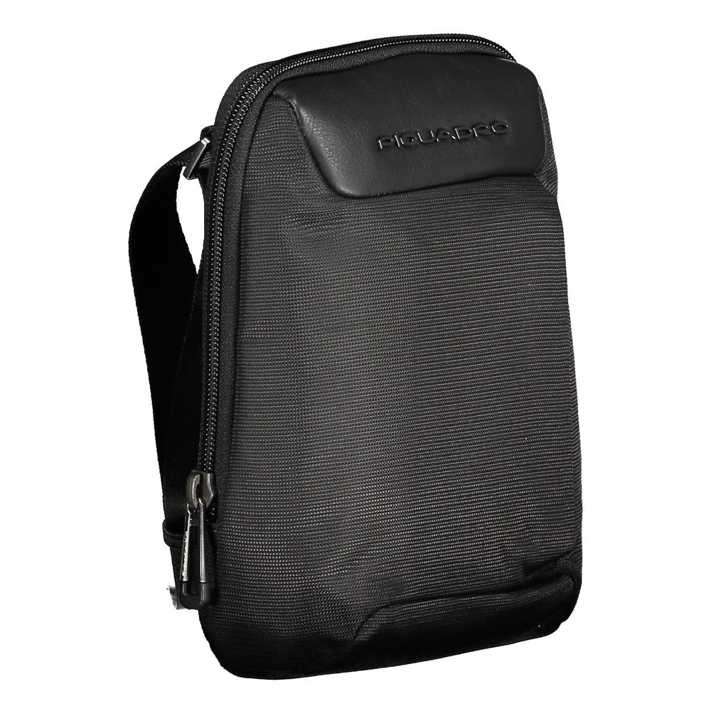 Piquadro Black Recycled Polyethylene Shoulder Bag