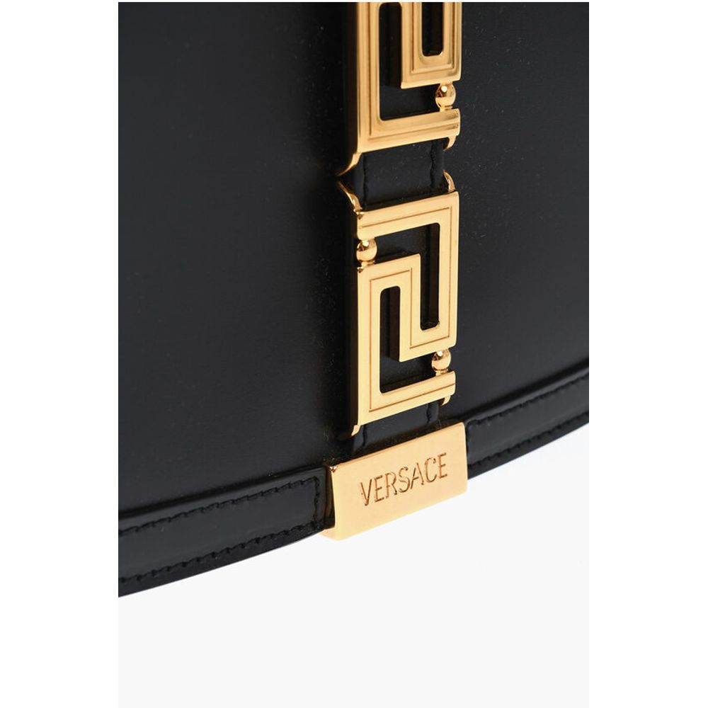 Versace Leather GRECA GODDES Saddle Bag with Golden Detail