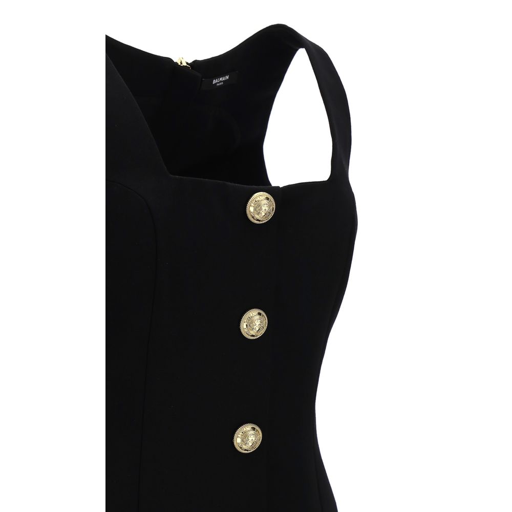 Balmain Black Wool Women's Dress