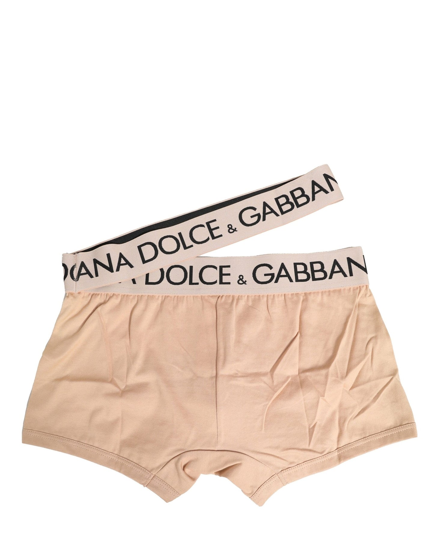 Dolce & Gabbana Beige Cotton Stretch Regular Boxer Underwear