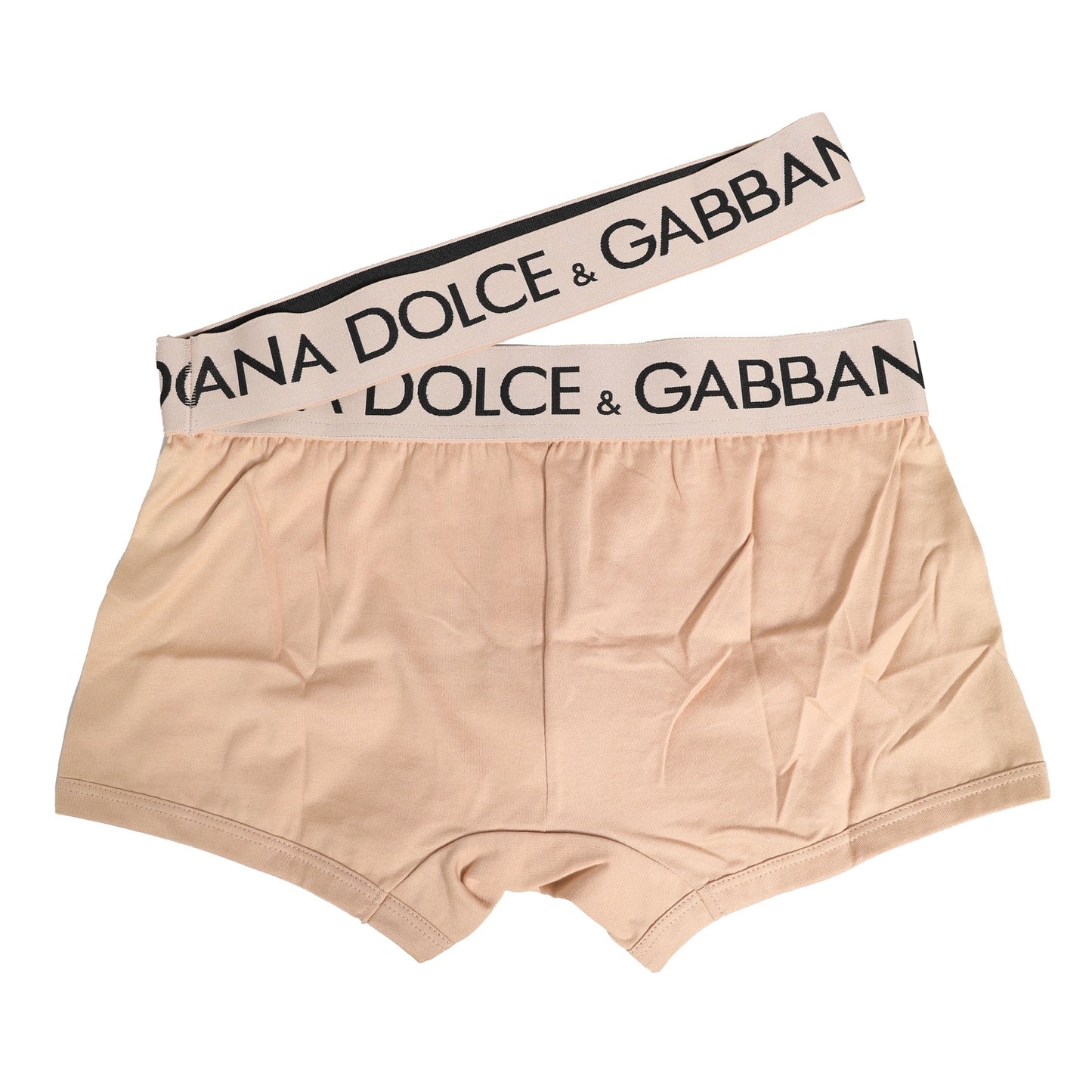 Dolce & Gabbana Beige Cotton Stretch Regular Boxer Underwear