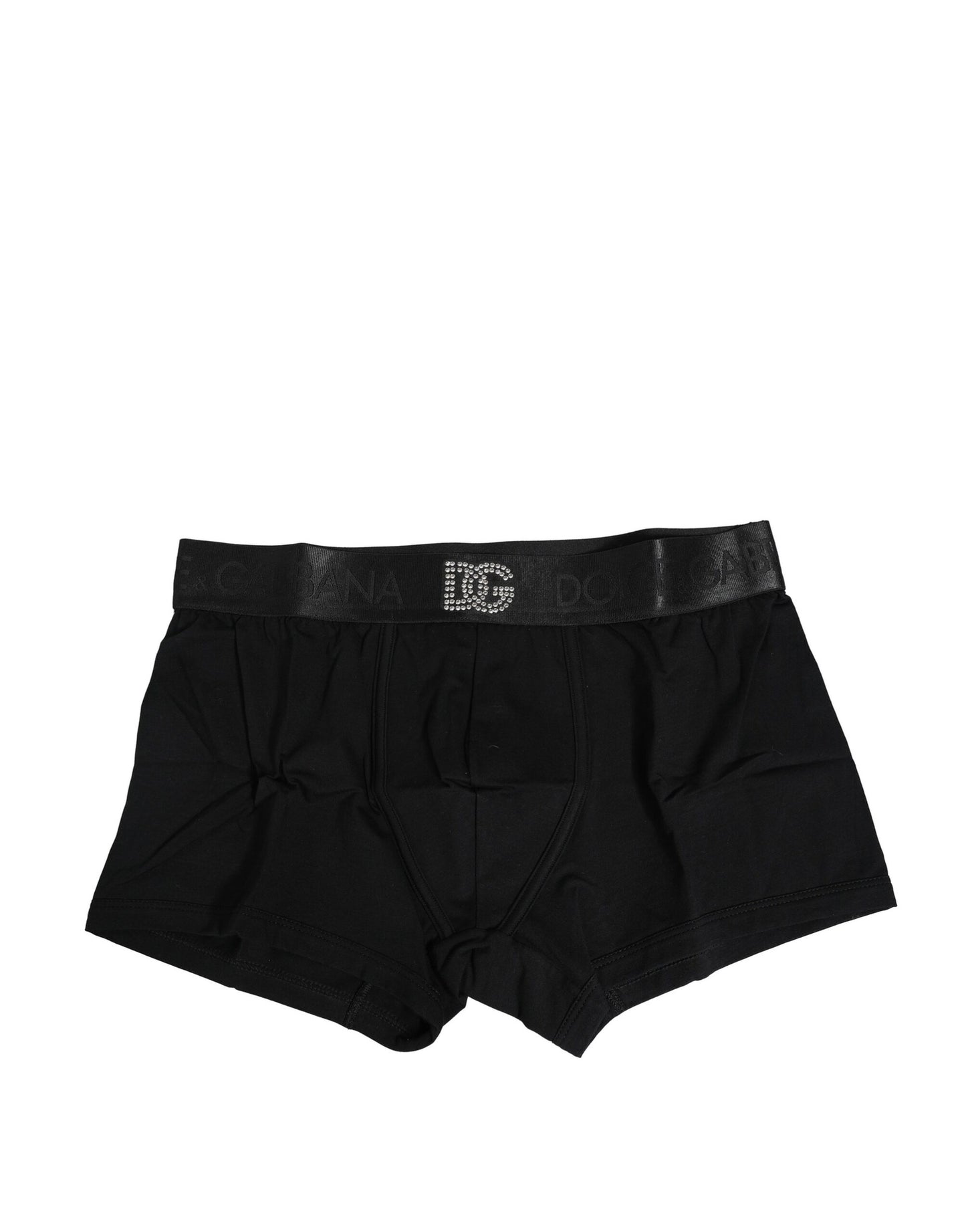 Dolce & Gabbana Black Cotton DG Embellish Logo Boxer Underwear