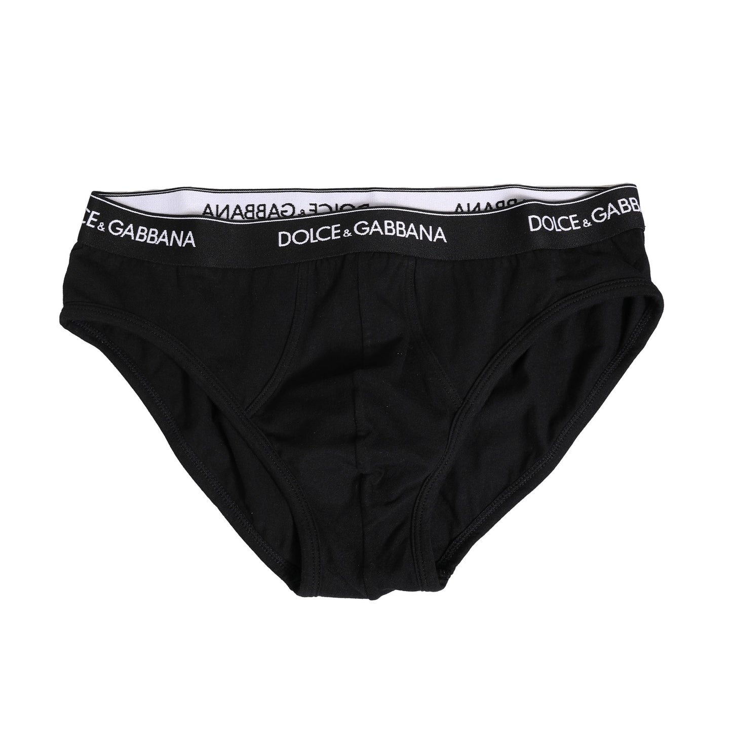 Dolce & Gabbana Black Cotton Stretch Regular Brief Underwear