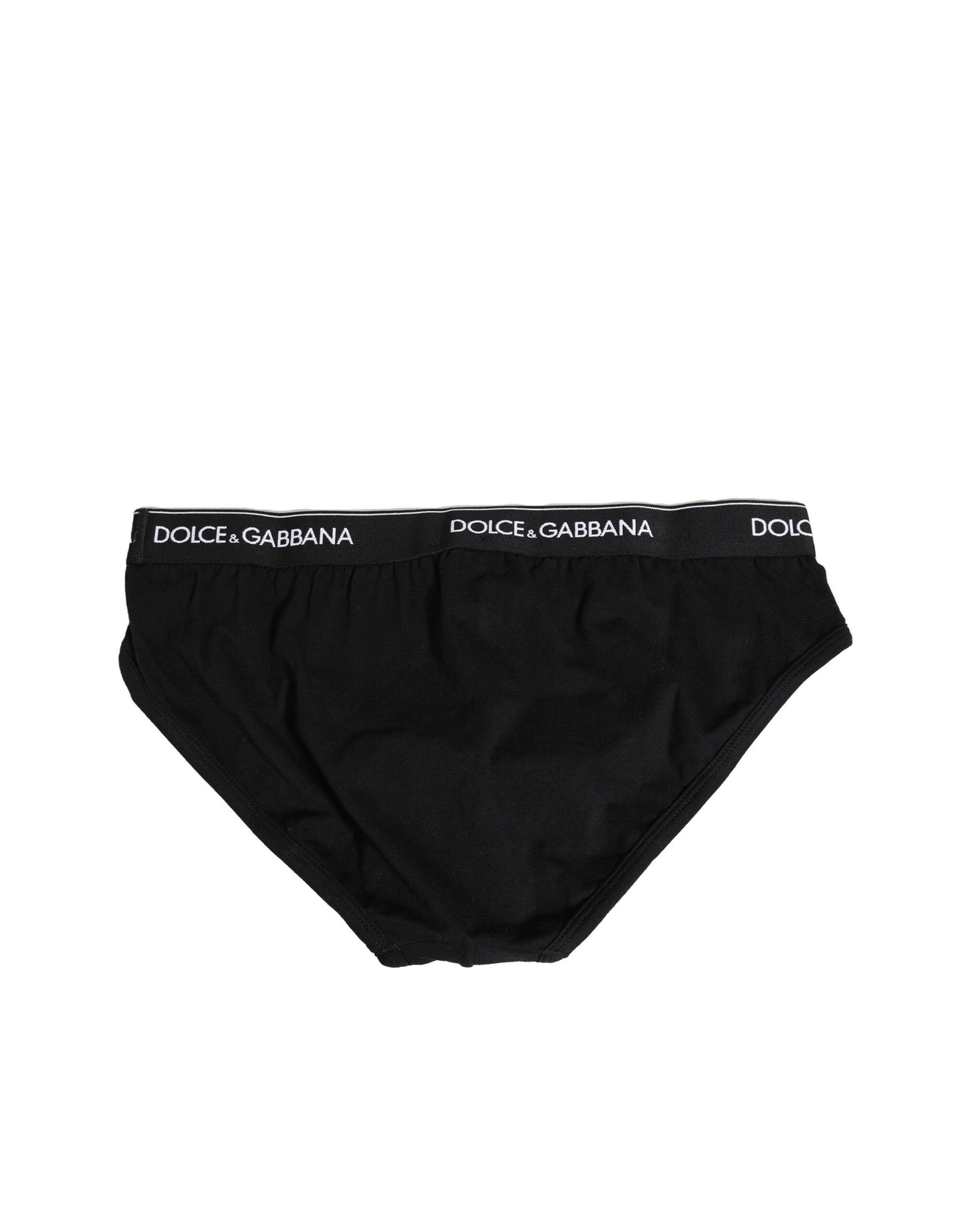 Dolce & Gabbana Black Cotton Stretch Regular Brief Underwear