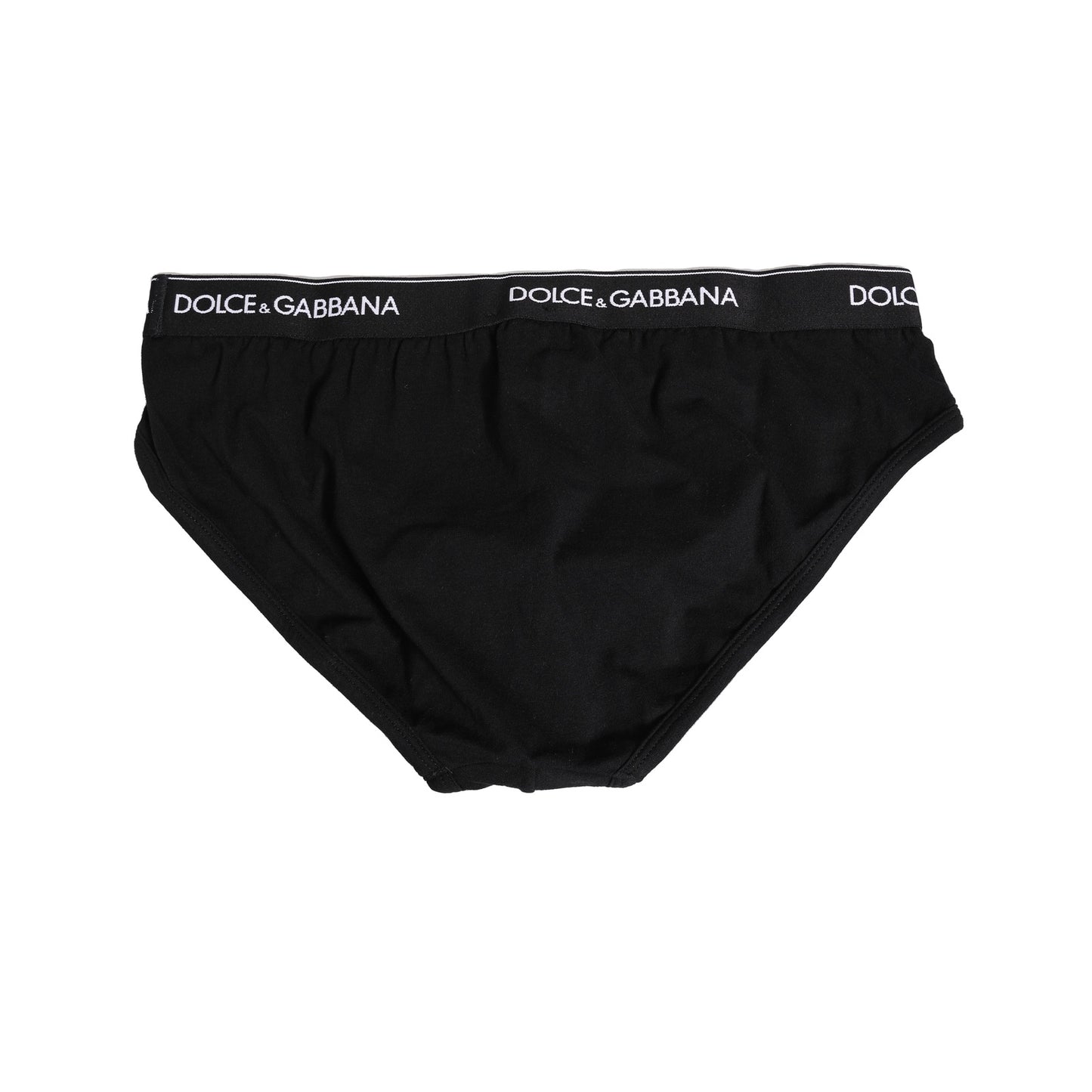 Dolce & Gabbana Black Cotton Stretch Regular Brief Underwear