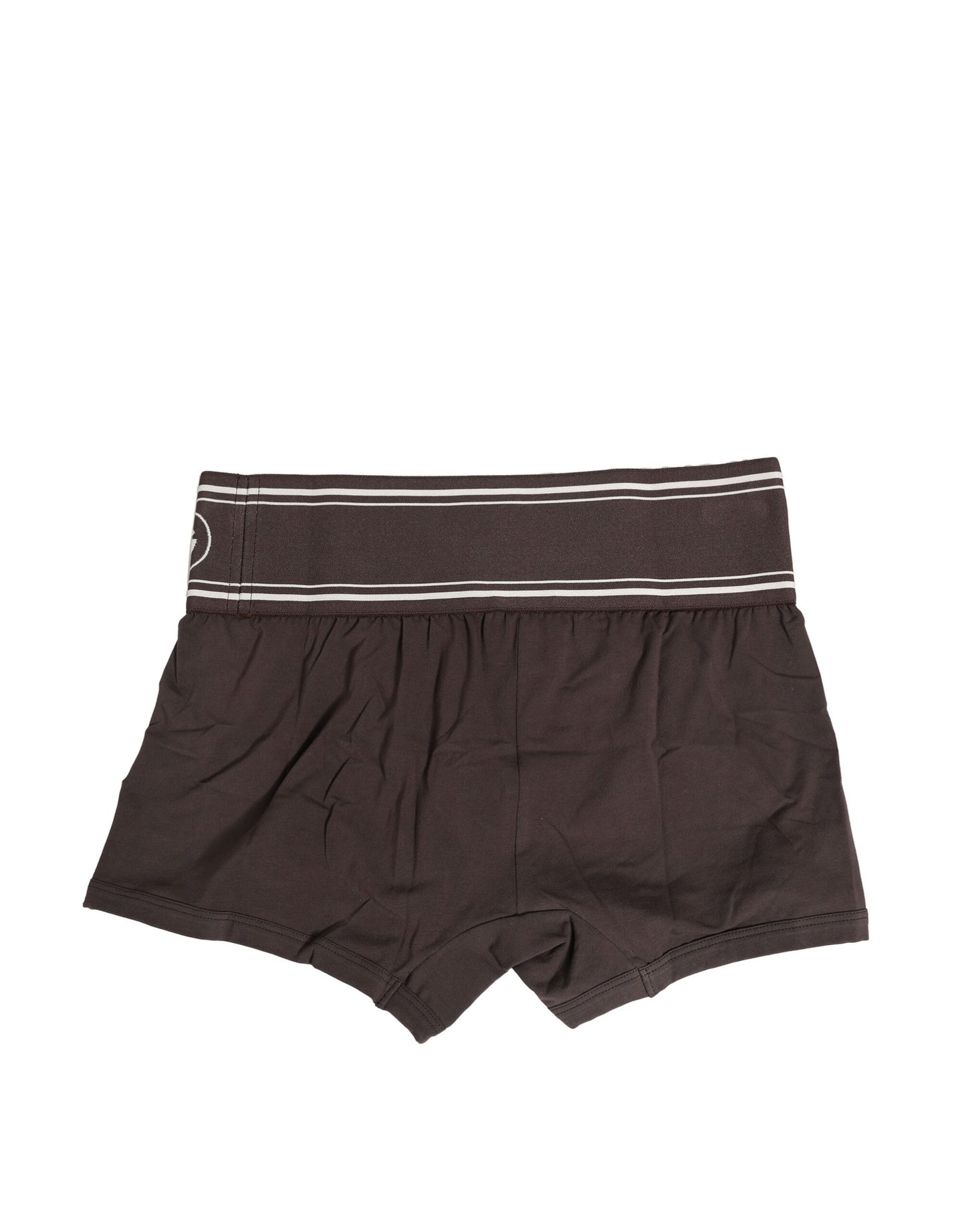 Dolce & Gabbana Brown Cotton Stretch Regular Boxer Underwear