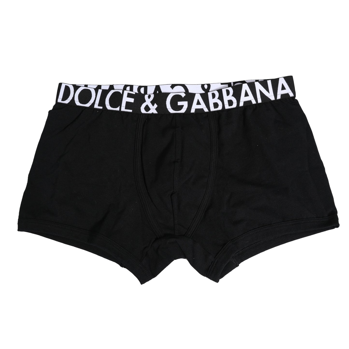 Dolce & Gabbana Black Cotton Stretch Regular Boxer Underwear
