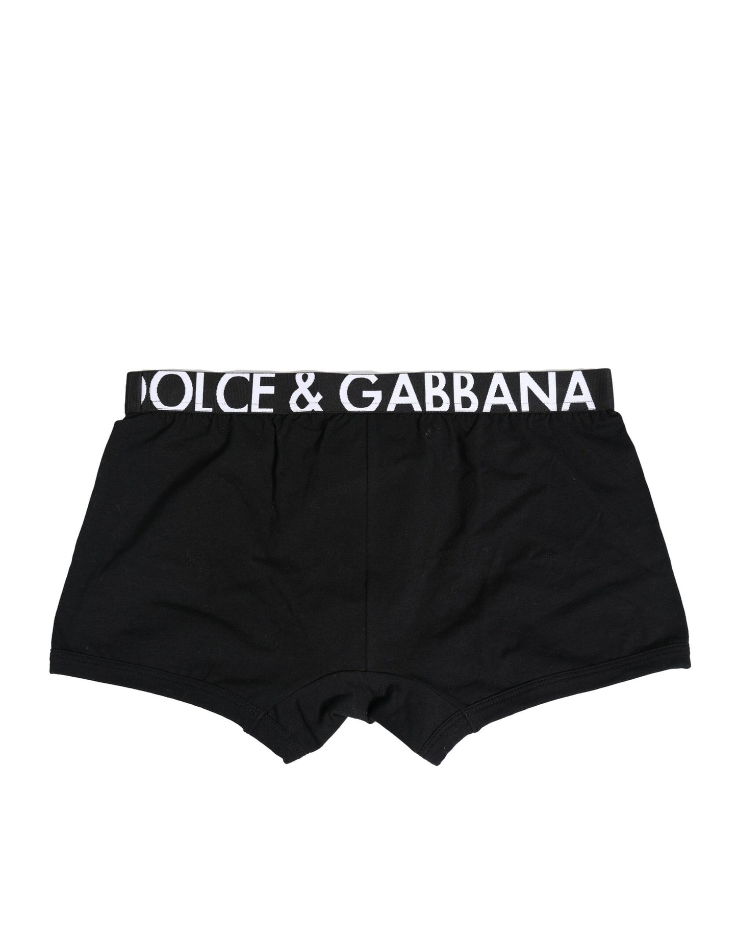 Dolce & Gabbana Black Cotton Stretch Regular Boxer Underwear