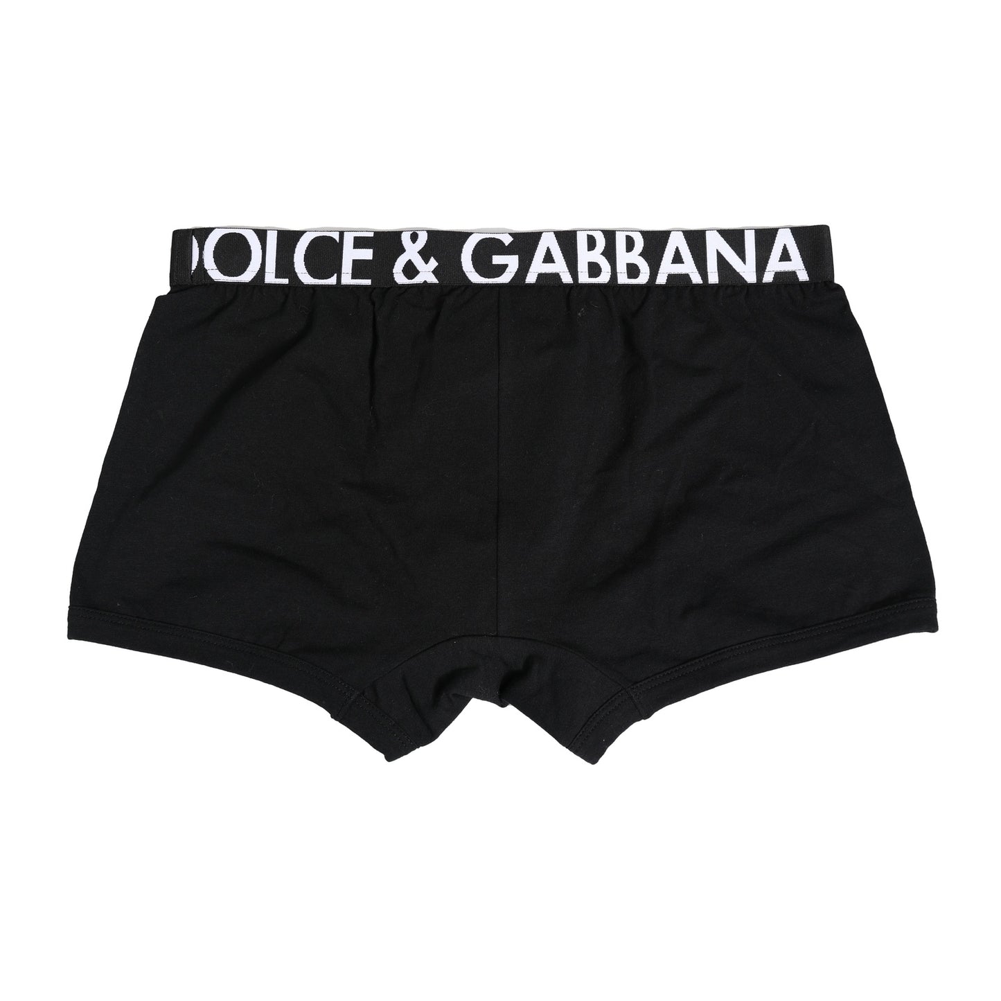 Dolce & Gabbana Black Cotton Stretch Regular Boxer Underwear