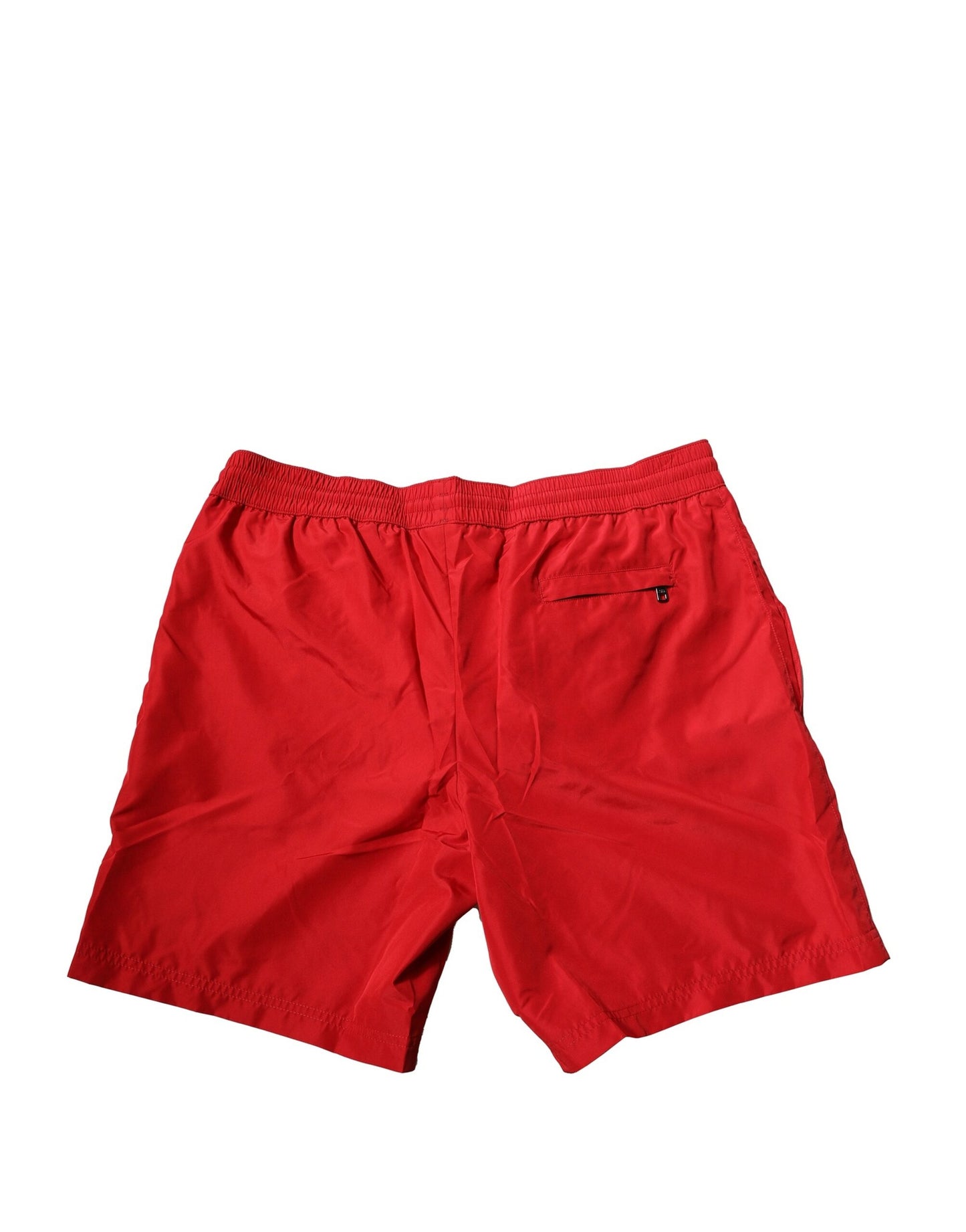 Dolce & Gabbana Red DG Logo Plaque Beachwear Shorts Swimwear