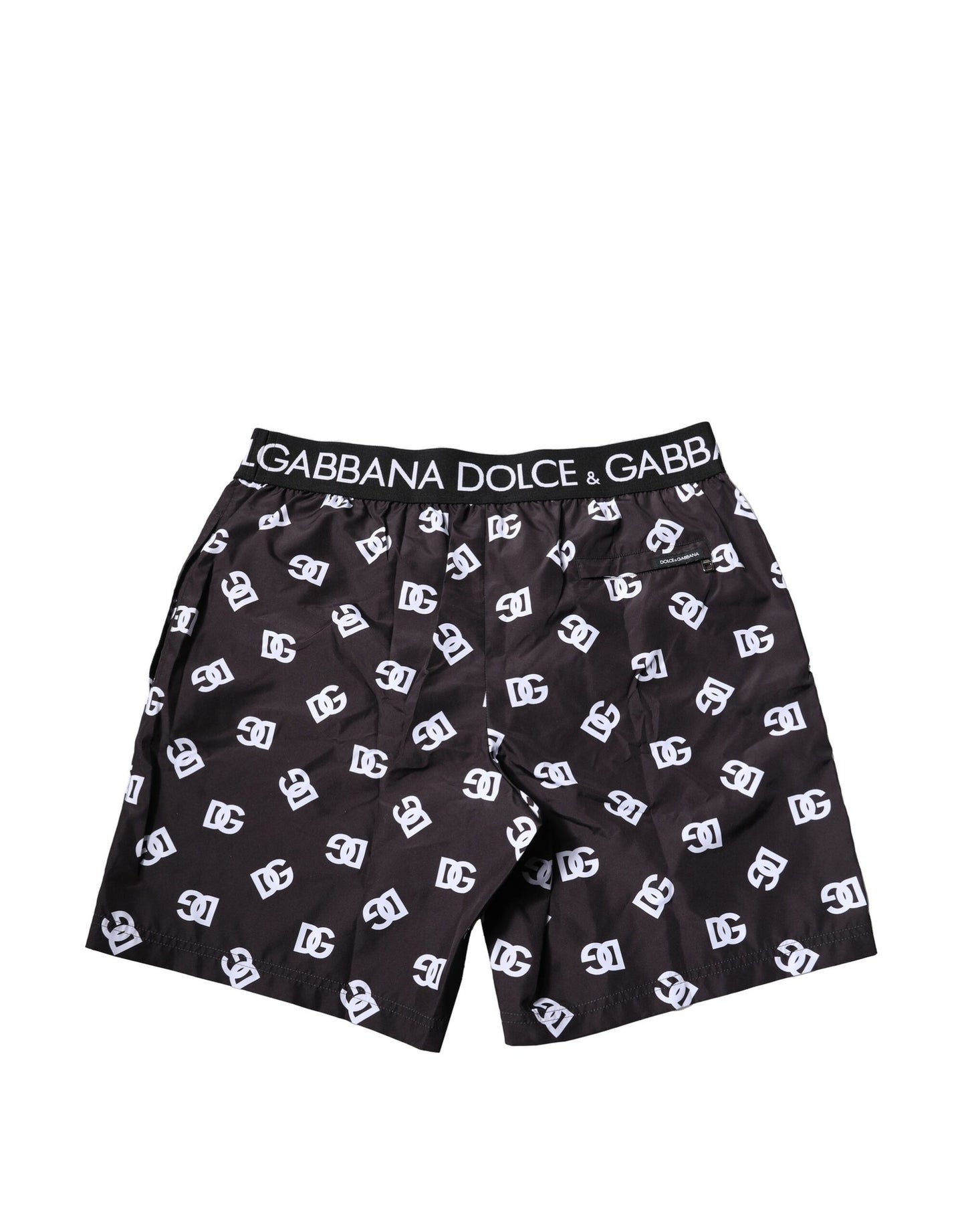 Dolce & Gabbana Black DG Logo Print Beachwear Shorts Swimwear