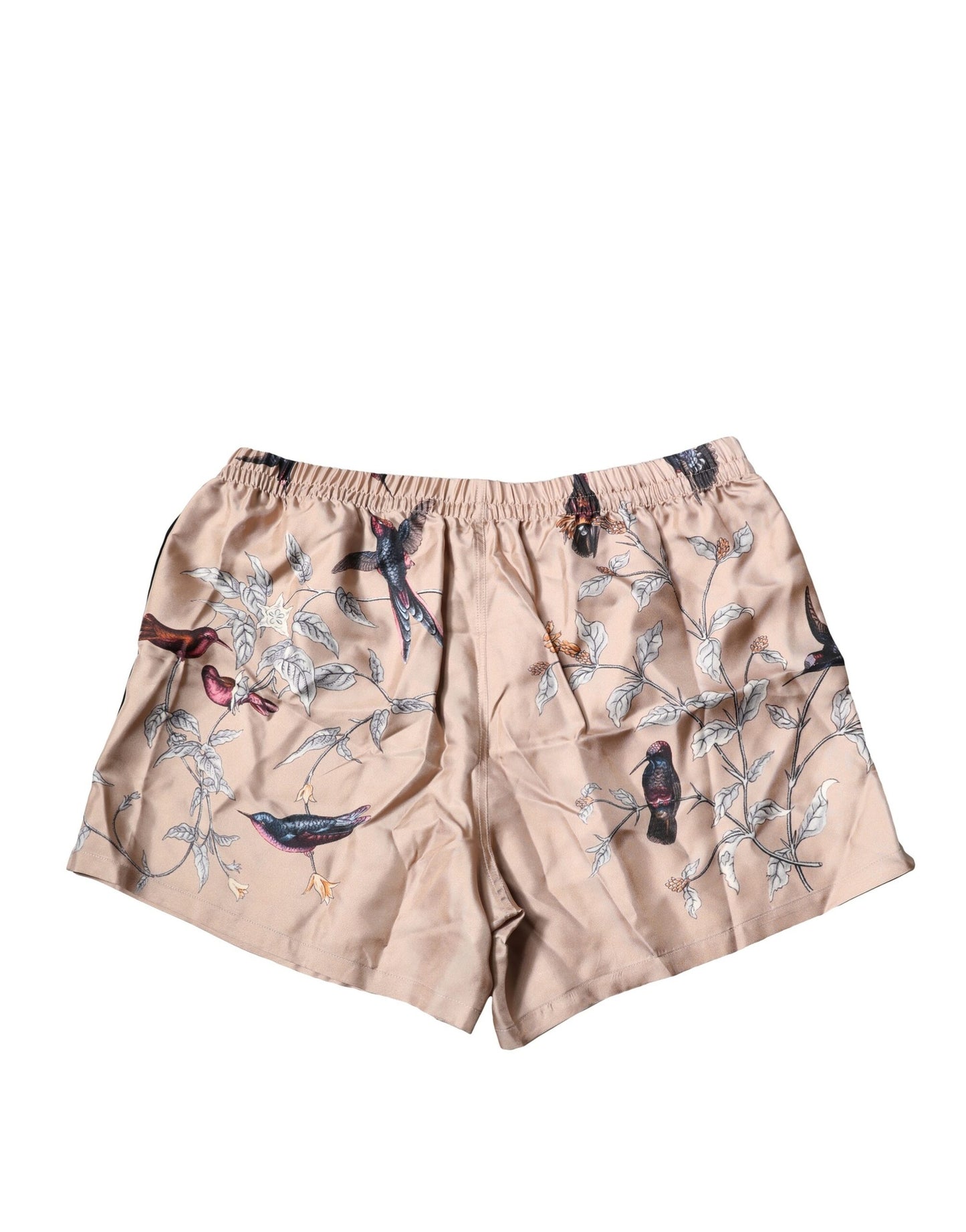 Dolce & Gabbana Peach Birds Printed Beachwear Shorts Swimwear