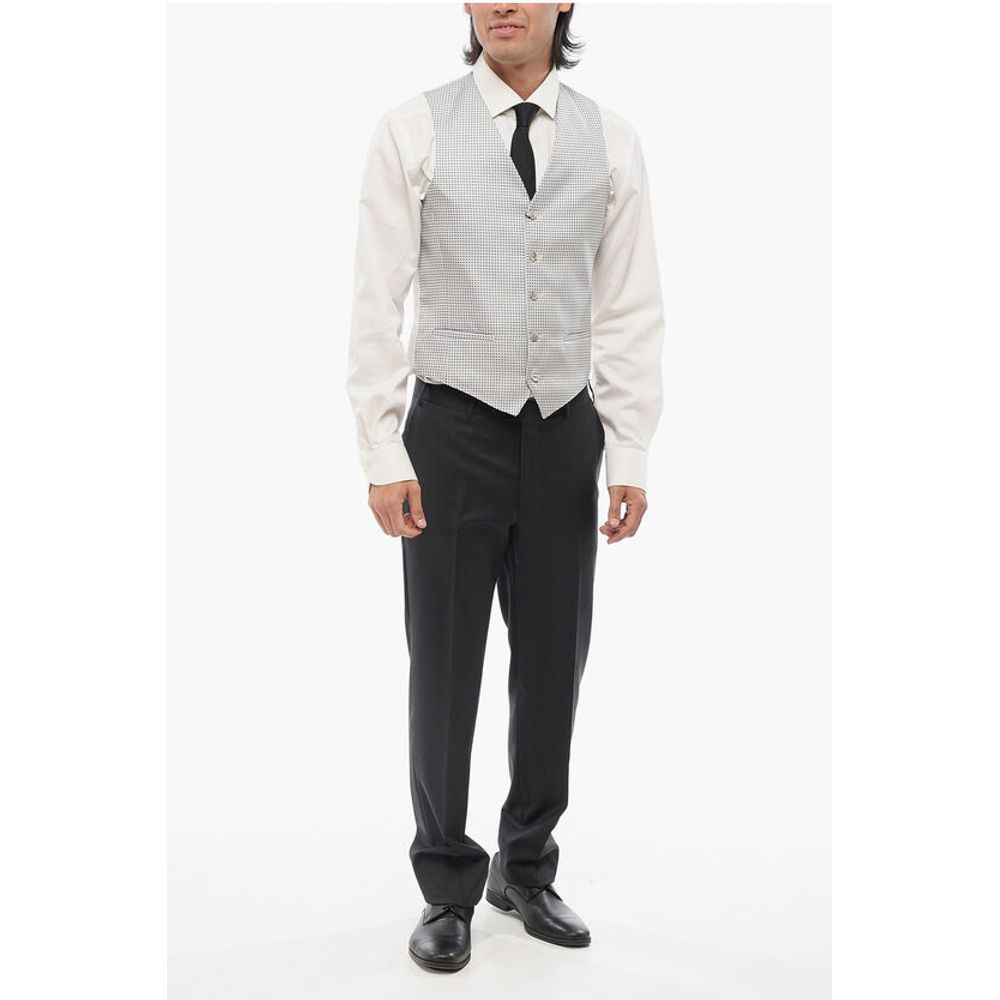 Corneliani CC COLLECTION 5 Buttons Vest With Dot Motif