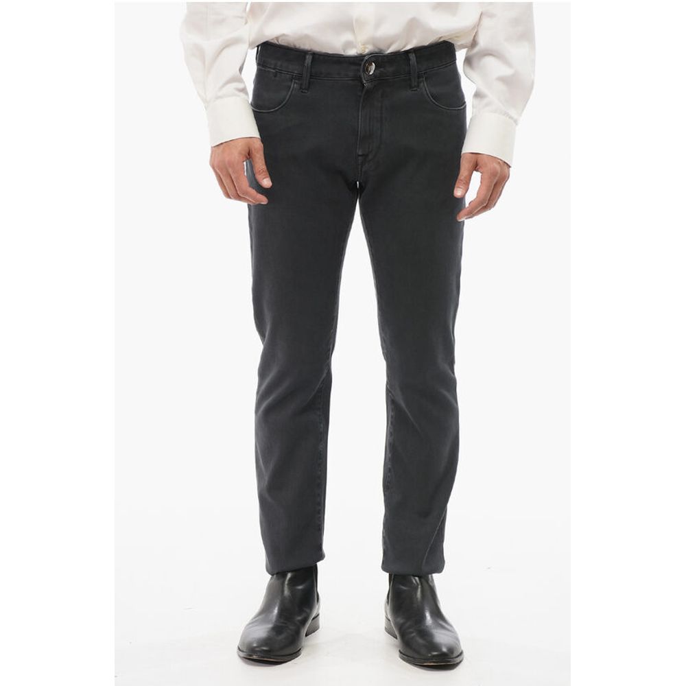 Corneliani ID Stone Washed Slim Fit Denims 14cm